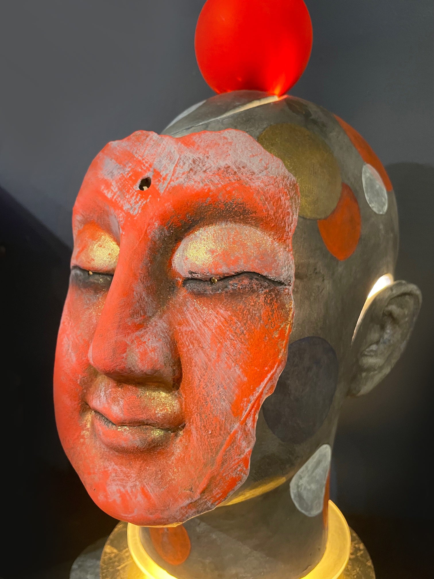 Head Light . Orange Buddha