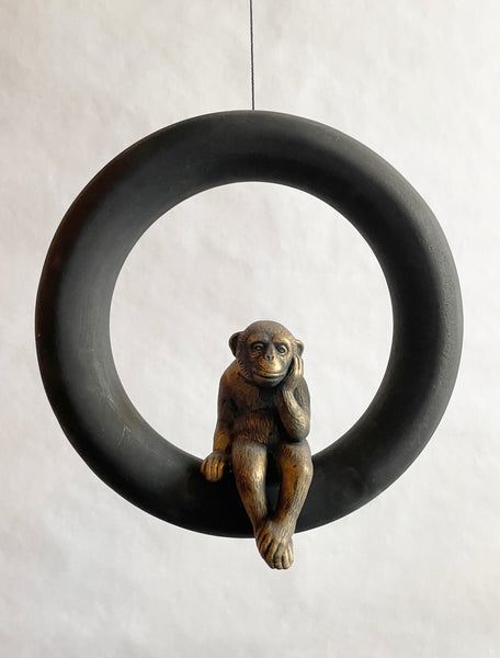Monkey Swing Ring . Black