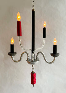 Red Cord Chandelier